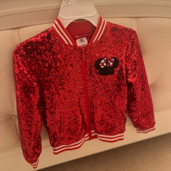 Minnie Mouse Sequin kids bomber Jacket